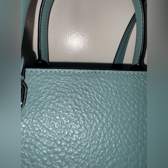 Coach Blake 25 Crossbody Satchel Pool Blue Pebbled Leather F55665 -Swagger Style - Picture 12 of 15